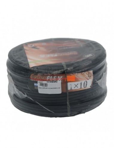 Cable Unipolar 1x10 Mm Negro X 100 Mts.