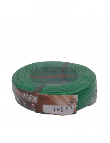 Cable Unipolar 1x1 Mm Verde X 100 Mts.