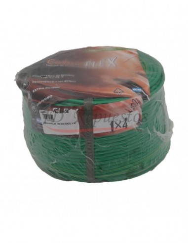 Cable Unipolar 1x4 Mm Verde X 100 Mts.