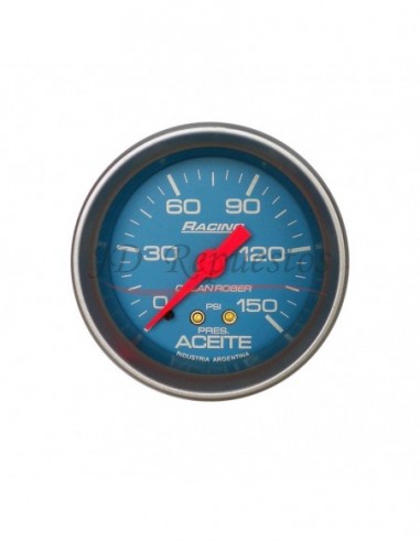 Reloj Presion Aceite 150psi Racing Celeste (315c150)