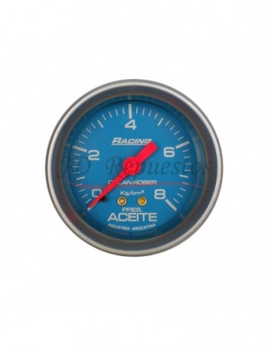 Reloj Presion Aceite 8kg Racing Celeste (315c8k)