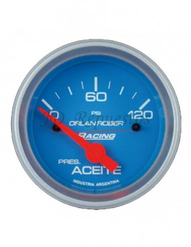 Reloj Presion Aceite Elect. 12v 120psi Racing Celeste (316c1 20)