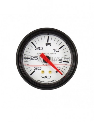 Reloj Vacuometro -30p.hg L.blanca (411h30)