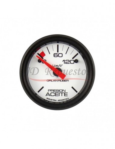 Reloj Presion Aceite Elect. 12v 120lbs L.blanca (416h120)