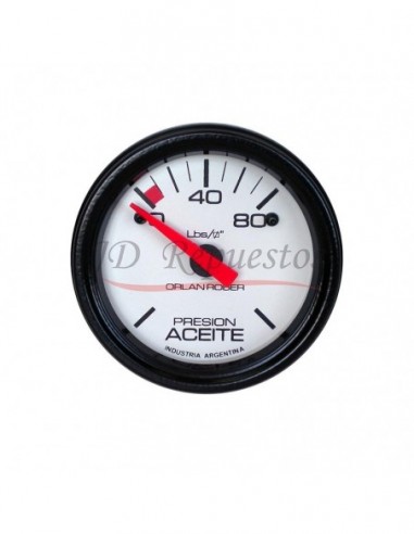 Reloj Presion Aceite Elect. 12v 80lbs L.blanca (416h80)