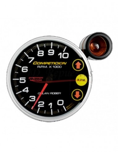 Tacometro 12v 2-3-4-5-6-8c 10.000rpm 125 Mm Negro (832n10k)