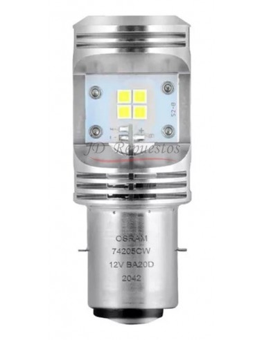 Lampara Led 12v S2 5/6w Ba20d 6000l Cool White(moto)*