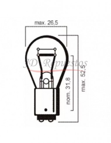 Lampara Posicion Y Stop - S25 Ba15d 24v 21/5w