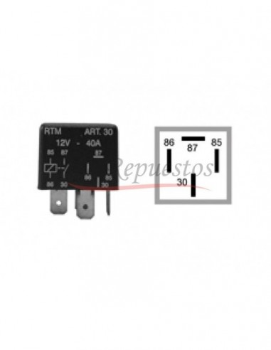 Mini Relay 12v / 4 Term / Sin Soporte