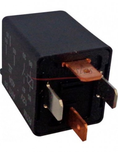 Mini Relay 12v / 4 Term / Con Soporte