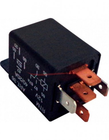 Mini Relay 12v / 5 Term / Con Soporte / Inversor