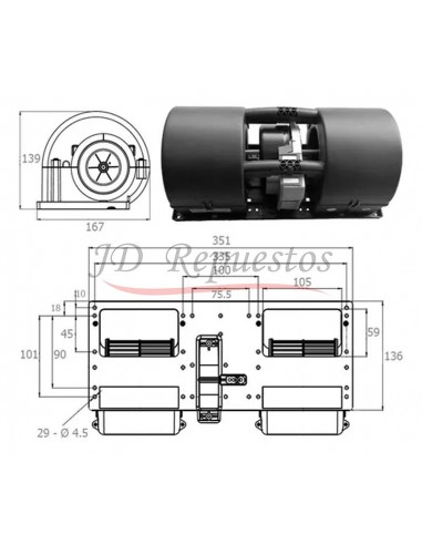 Motor De Ventilacion - Calefaccion 24v Universal