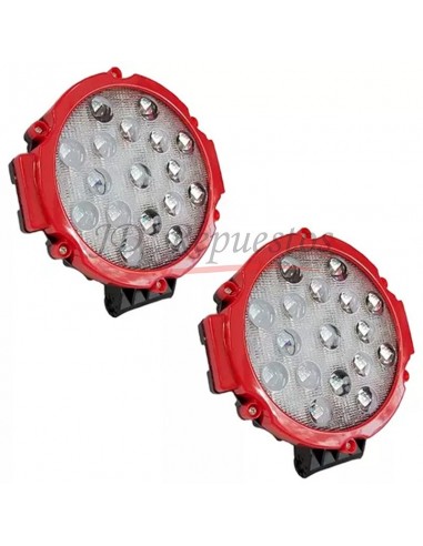 Juego De Faros Led Redondo - 51w - 17l - Spot