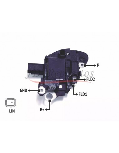 Regulador De Voltaje Peugeot 208 - Ficha 1 Pin