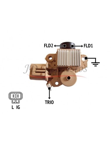 Regulador De Voltaje Hyundai / Kia Varios - 24v Ficha 2 Pines