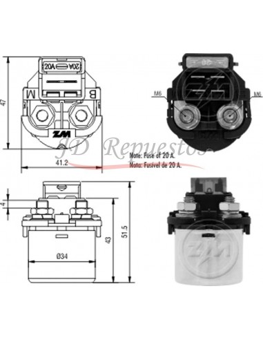 Solenoide Cbx Twister, Xr250 (	35851kbb900)