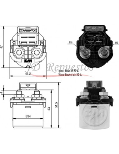 Solenoide Nx350, Sahara (35850kas930)