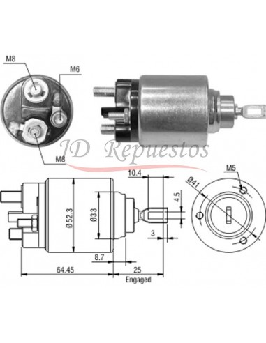 Solenoide Ford Courrier,fiesta D/96 H/2000,ka (2339304050)