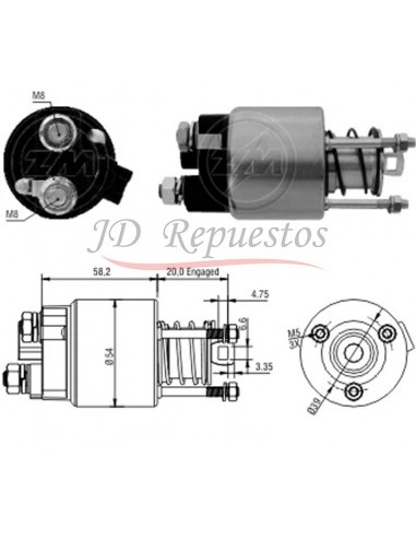 Solenoide Toyota Corolla 97/2002 12v.