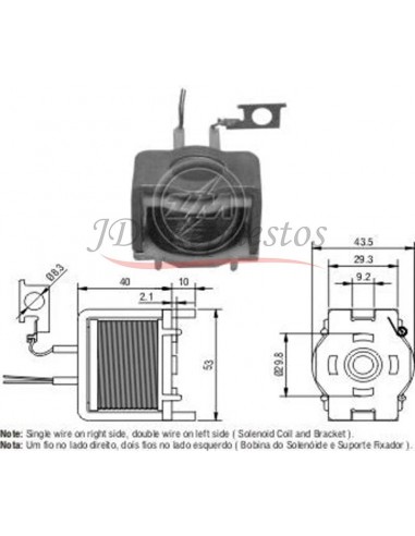 Solenoide Bobina 1.2,1.4 Kw (nippondenso) 12v