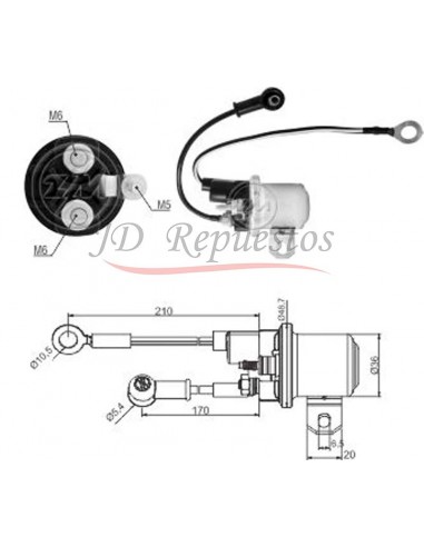 Solenoide Auxiliar Iveco 24 Volt (mitsubishi U001t42072)