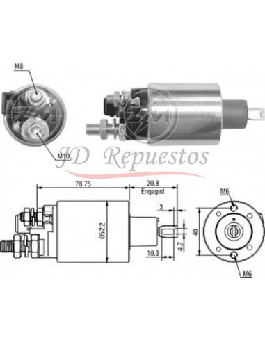 Solenoide Ford Cargo 1217,1417,21,1617,21,14000 Cummins,vw Camion