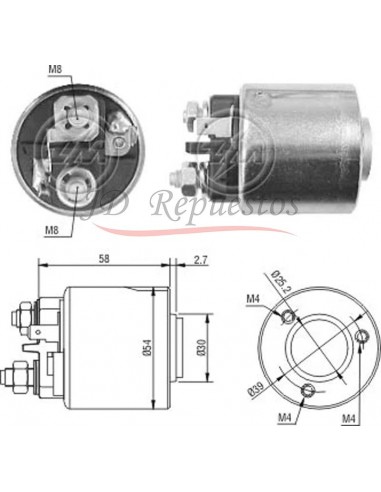 Solenoide Renault Clio 1.3,1.9d,express,kangoo,laguna,scenic,19,21