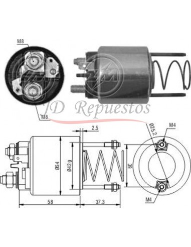 Solenoide Citroen-peugeot Diesel (valeo)