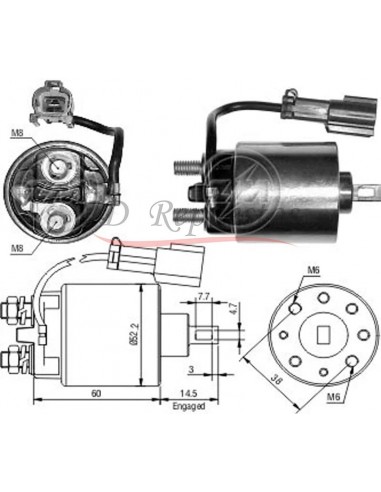 Solenoide Nissan Pathfinder,terrano (hitachi) 12v