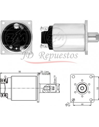 Solenoide Universal P/motores Estacionarios Y Generadores (bosch) 12v