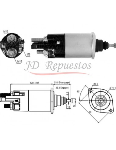 Solenoide Cummins H.duty (d.remy 38mt) 24v.