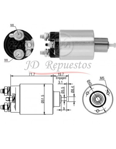 Solenoide Gm Astra 1.8,2.0 8v,vectra 2.4 16v,safira 2.0