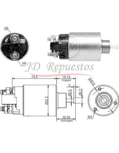 Solenoide Buick- Cadillac-chevrolet- Saab (d. Remy) 12v