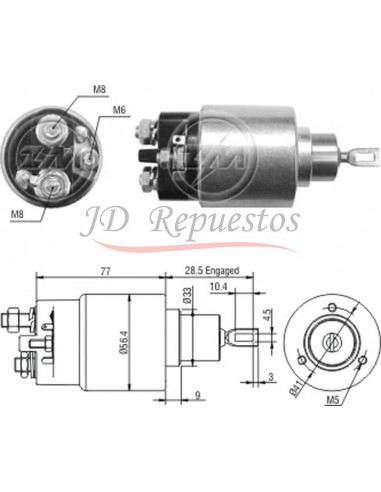 Solenoide M.benz A160 05/99 (bosch	F000sh0100)