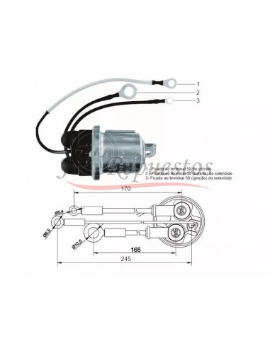 Solenoide M.benz 1215,1218,1418 (d.remy 28mt) 24v.