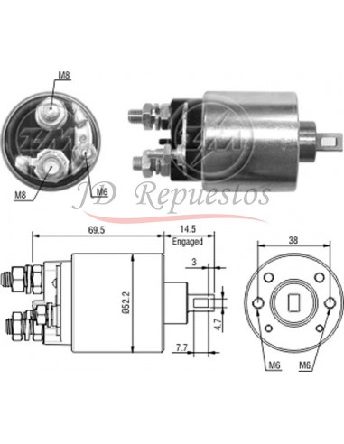 Solenoide Gm Corsa 1.4,1.6 - Ford Escort/ Mondeo 1.8-2.0