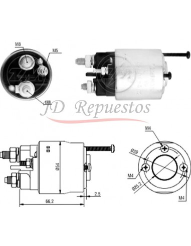 Solenoide Renault Master 2.2,2.5 Cdi,laguna 1.9,2.2cdi (valeo)