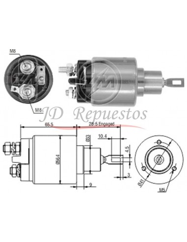 Solenoide Vw Transporter 2.4d 12v (2339303378)