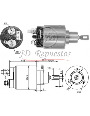 Solenoide Lada Laika,niva (9330081056) 12v