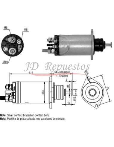 Solenoide M.benz Camiones Electronicos 29mt 24v.