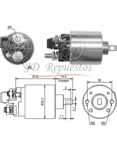 Solenoide Seat Cordoba,ibiza,toledo,vw 1.6,1.8,1.9tdi (indiel)