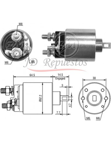 Solenoide Ford Escort,fiesta-land Rover Defender (23.0890) Indiel