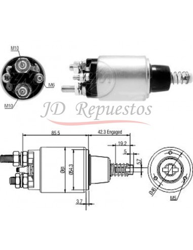 Solenoide Ford Cargo M/nuevo 24v.