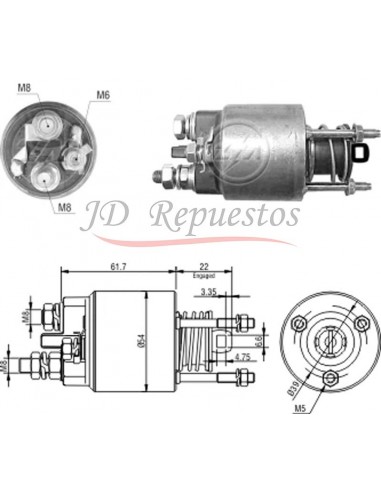 Solenoide Fiat Palio 1.0 (m.marelli) 12v