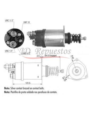 Solenoide M.benz 41mt 24 Volt Tubo De Laton