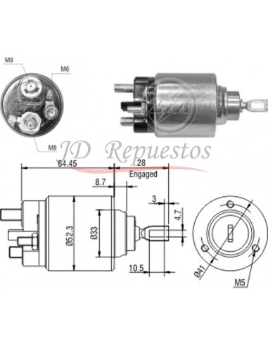 Solenoide Ford Escort,fiesta,courrier Zetec,ka (2339304001)