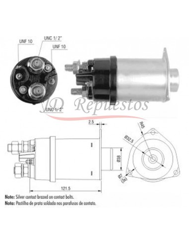 Solenoide Caterpillar (d.remy) 24v