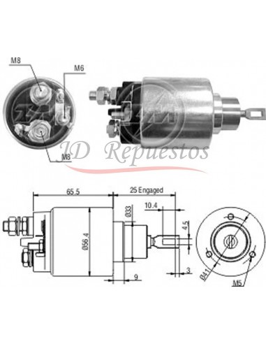 Solenoide Fiat Diesel 12v.(f000sh0123)