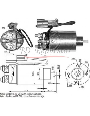 Solenoide Nissan Frontier 2.4l 98-01 12v.