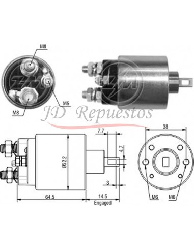 Solenoide Citroen Berlingo,c5,picasso